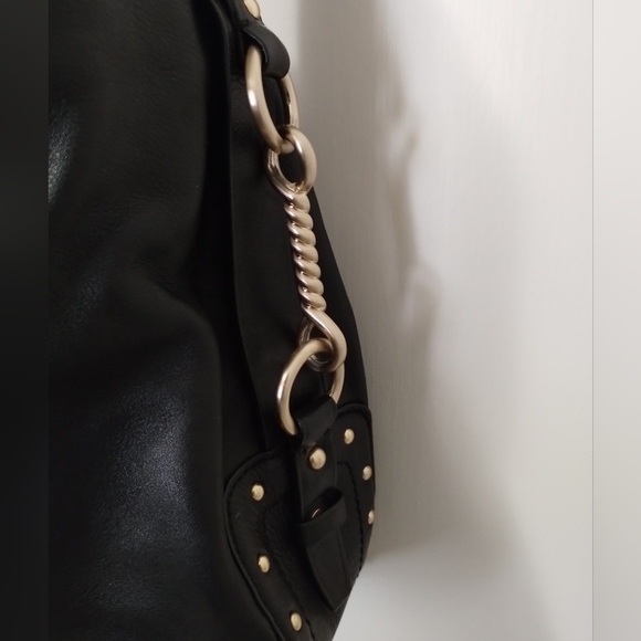 Michael Kors Black Leather Studded Hobo/Shoulder Bag with Dust Bag - Picture 4 of 16